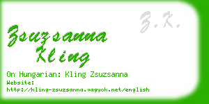 zsuzsanna kling business card